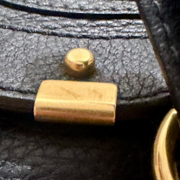 Rare! Chloe Black Leather Studded Small Marcie Saddle Crossbody - Picture 12 of 14